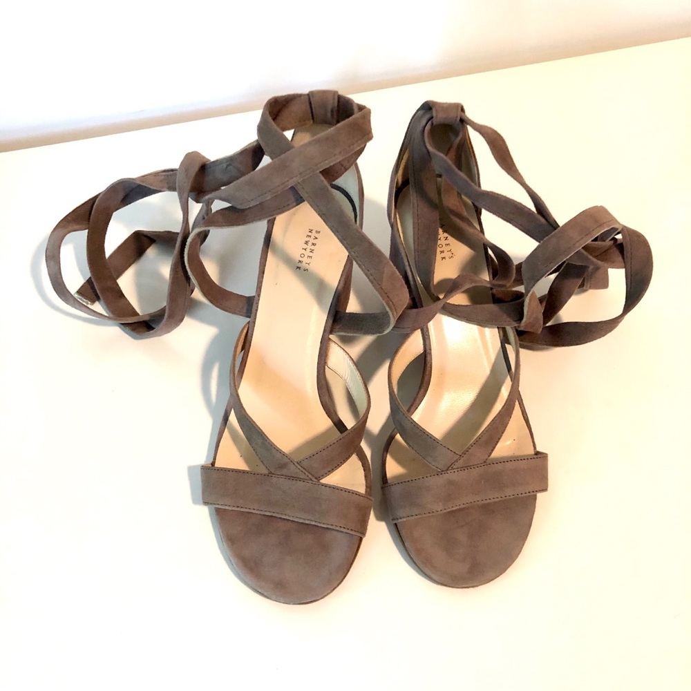 Barneys New York ankle wrap sandals